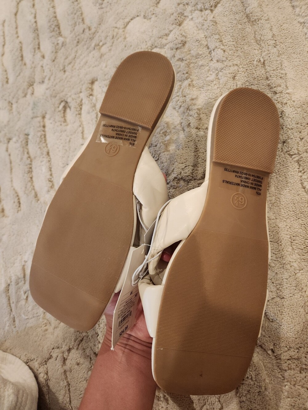 ✨️🥰NWT Women's Lisa Slide Sandals - A New Day Off White Cream - Picture 6 of 12